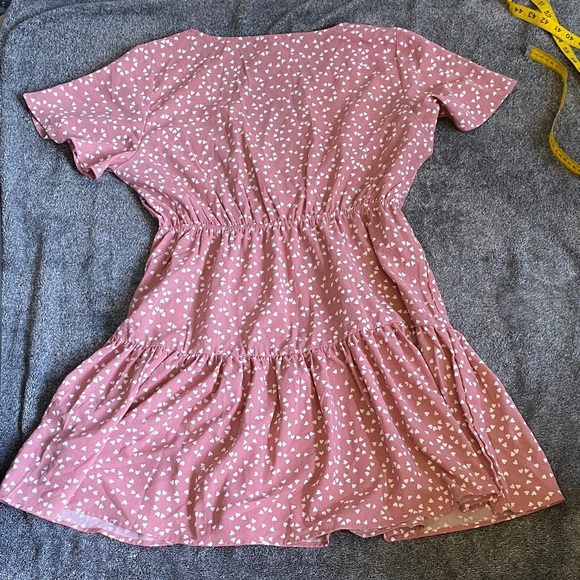 Elegant Pink Floral Mini Dress - Picture 6 of 6